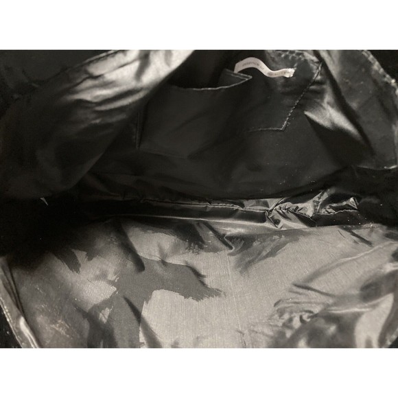 ESSENCE OF BEAUTY tote handbag laptop large purse black faux fur 18 x 14 - Picture 7 of 9